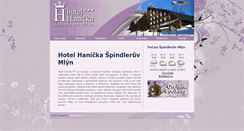 Desktop Screenshot of hotel-hanicka.cz