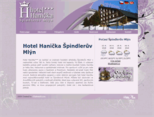 Tablet Screenshot of hotel-hanicka.cz